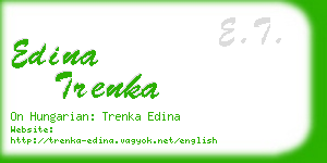 edina trenka business card